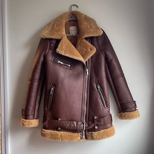 AVEC LES FILLES FAUX FUR JACKET/COAT🤎✨